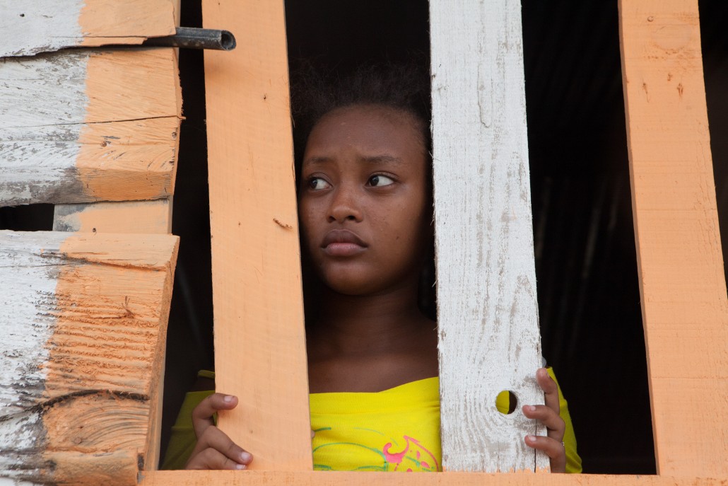 Young girl from "Boston," one of the roughest neighborhoods in Cartagena.